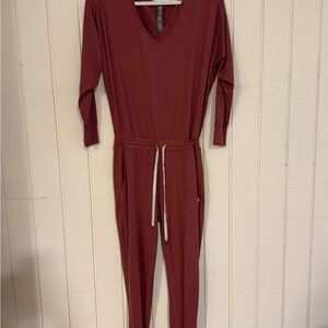 Vuori pink Jumpsuit with Drawstring Waist
